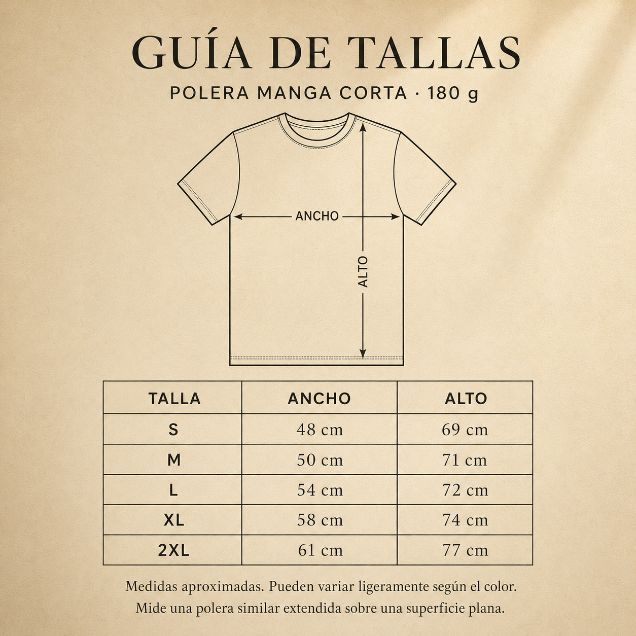 Polera Básica Amarilla Manga Corta | La Pilcha