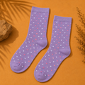 Calcetines Lunares Lila + puntos rosados/claros | La Pilcha
