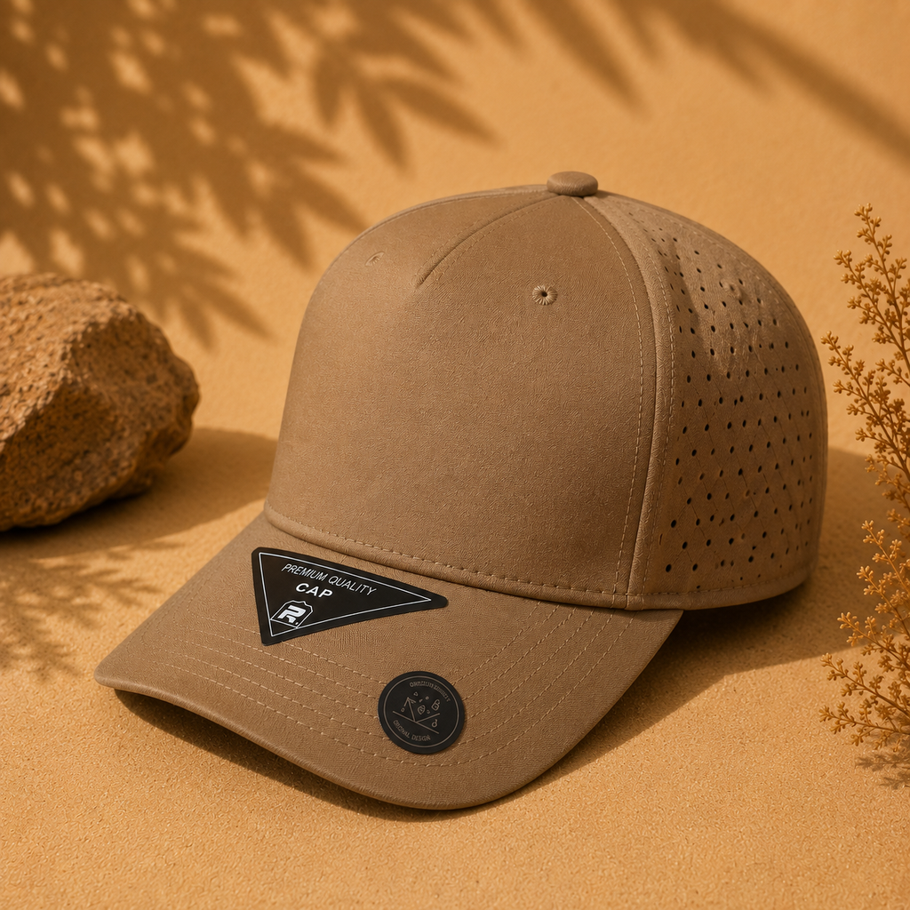 Jockey Gorra Café Claro Premium Perforado | La Pilcha