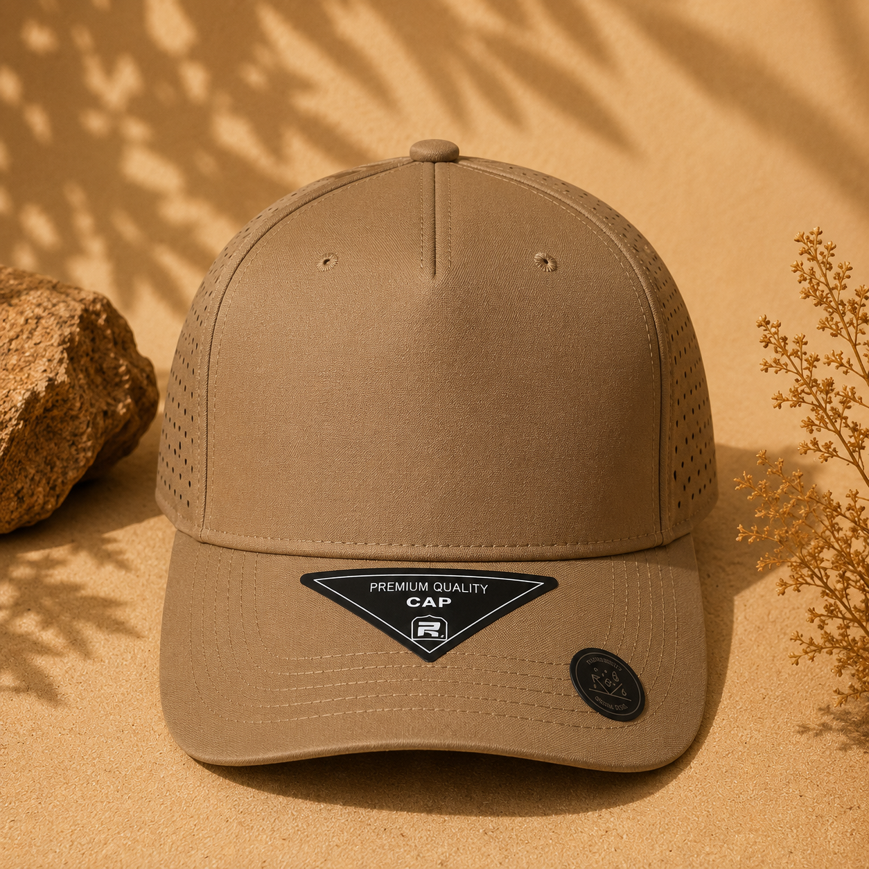 Jockey Gorra Café Claro Premium Perforado | La Pilcha