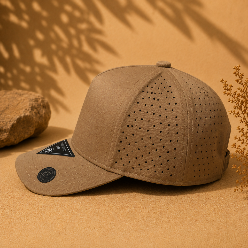Jockey Gorra Café Claro Premium Perforado | La Pilcha