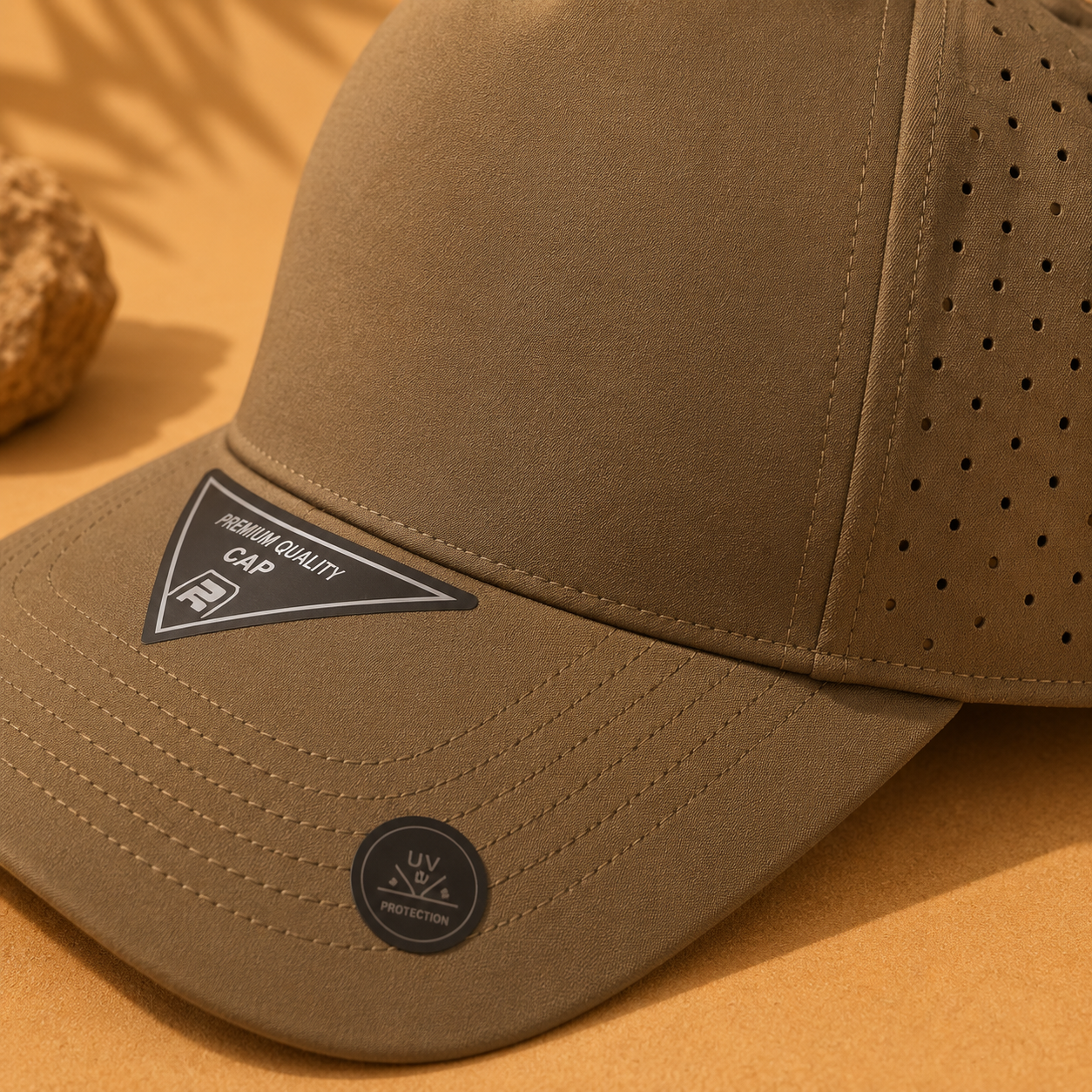 Jockey Gorra Café Claro Premium Perforado | La Pilcha