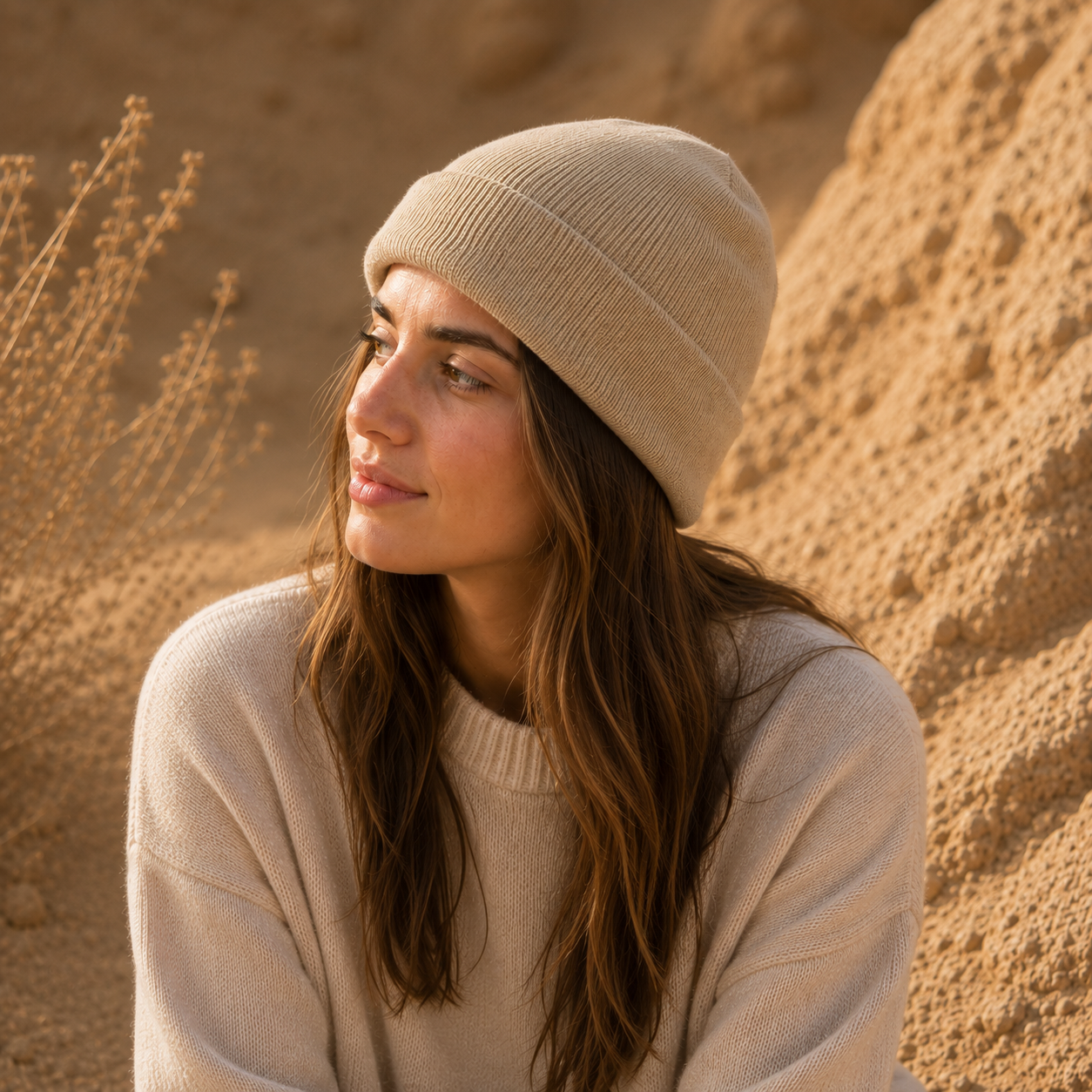 Gorro Beanie Beige| La Pilcha