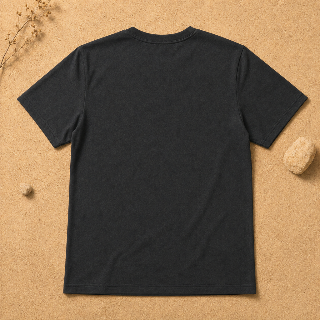 Polera Básica Negra Manga Corta | La Pilcha