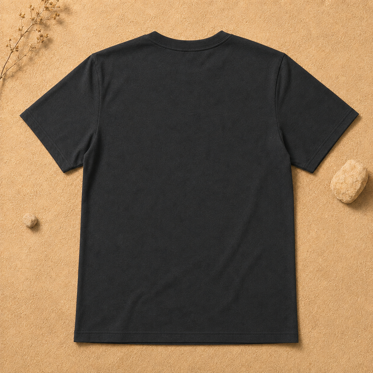 Polera Básica Negra Manga Corta | La Pilcha