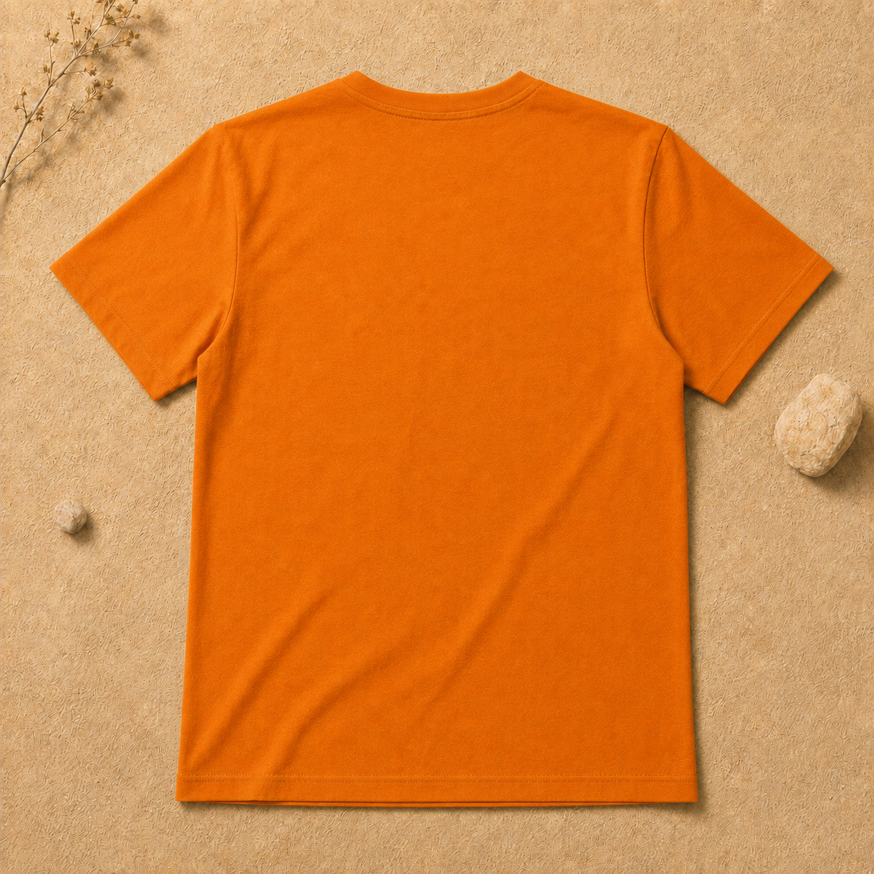 Polera Básica Naranja Manga Corta | La Pilcha