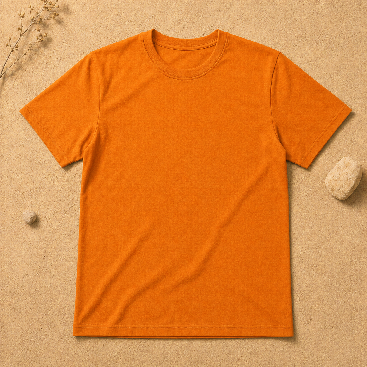Polera Básica Naranja Manga Corta | La Pilcha