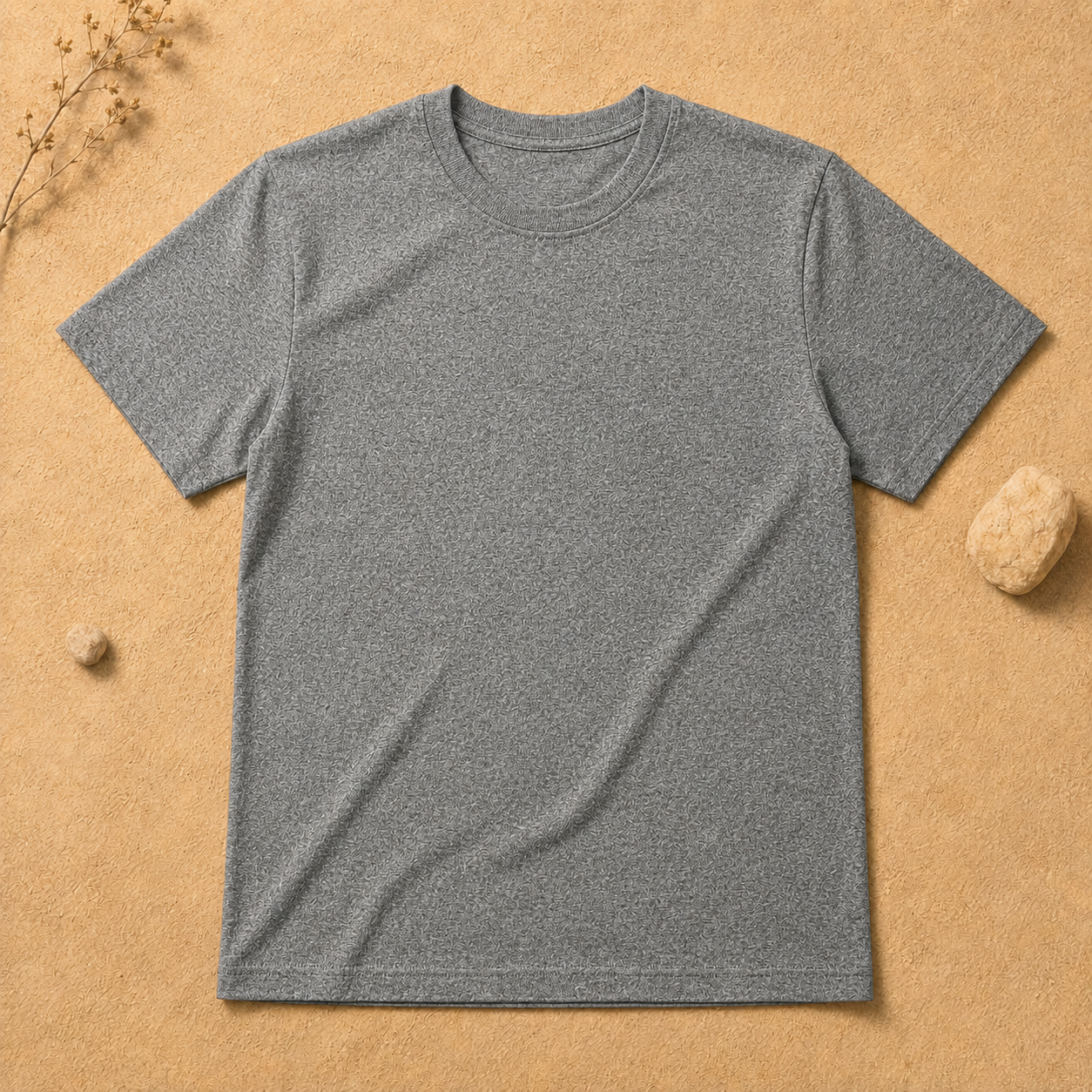 Polera Básica Gris Oscuro Manga Corta | La Pilcha