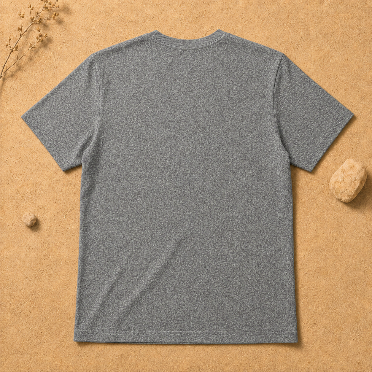 Polera Básica Gris Oscuro Manga Corta | La Pilcha