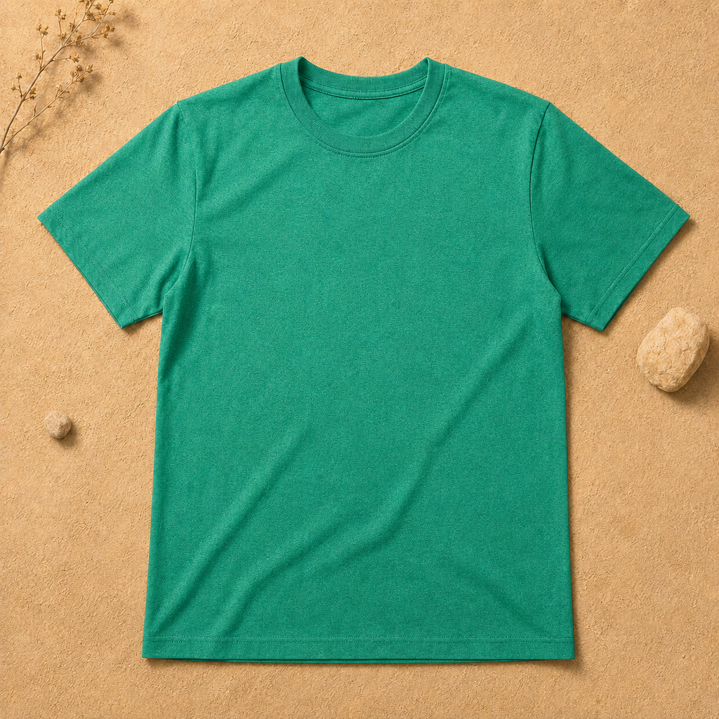 Polera Básica Verde Manga Corta | La Pilcha