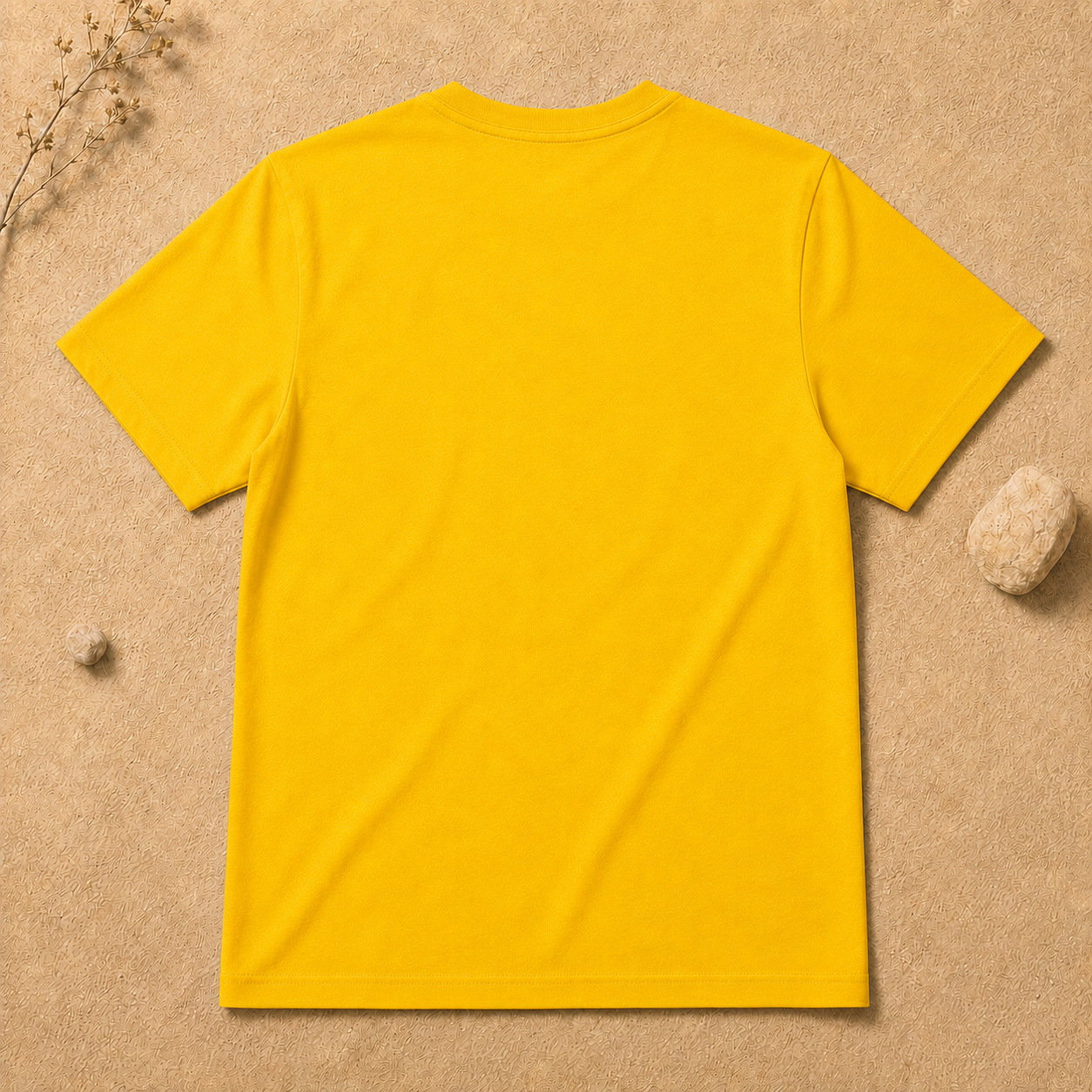 Polera Básica Amarilla Manga Corta | La Pilcha