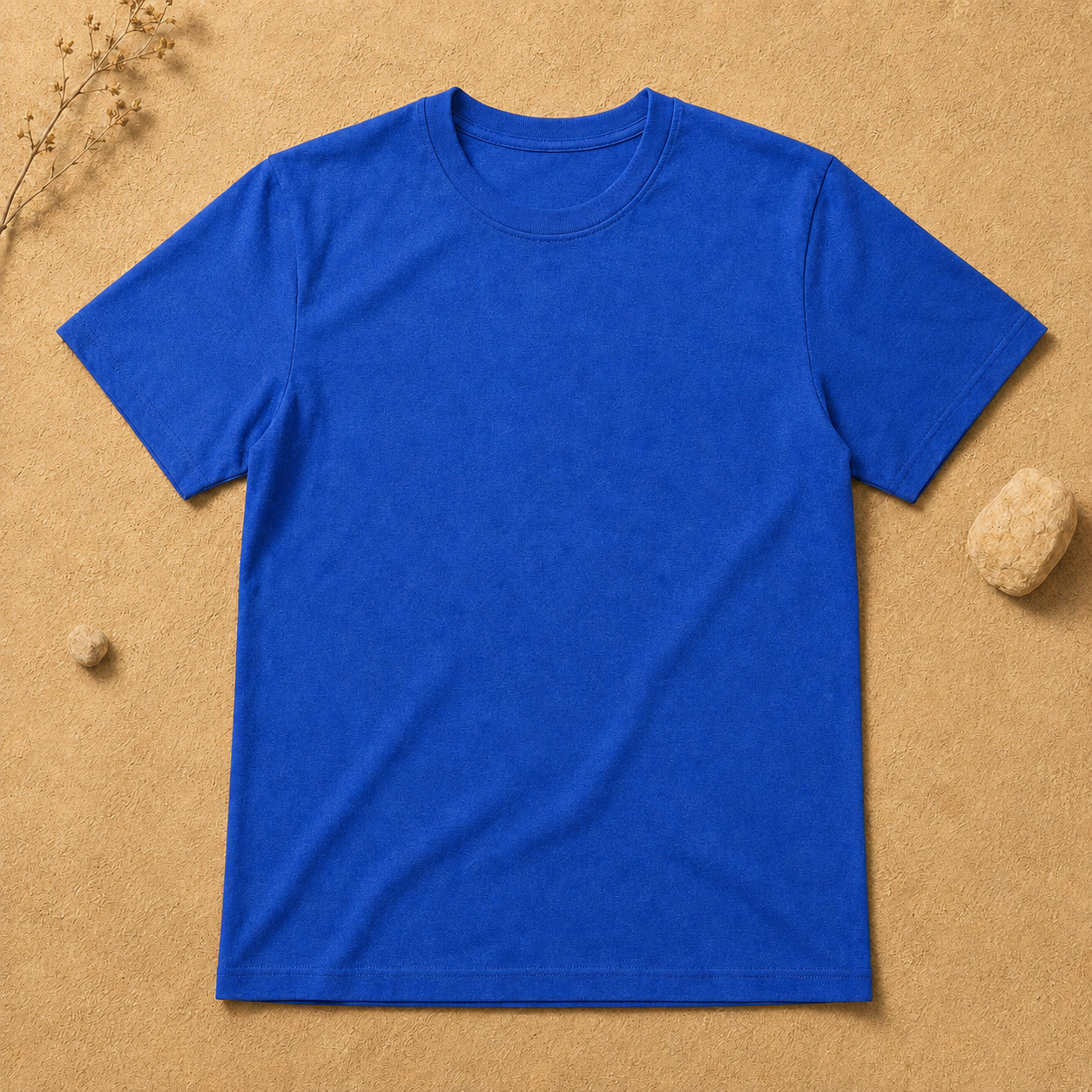 Polera Básica Azul Intenso Manga Corta | La Pilcha