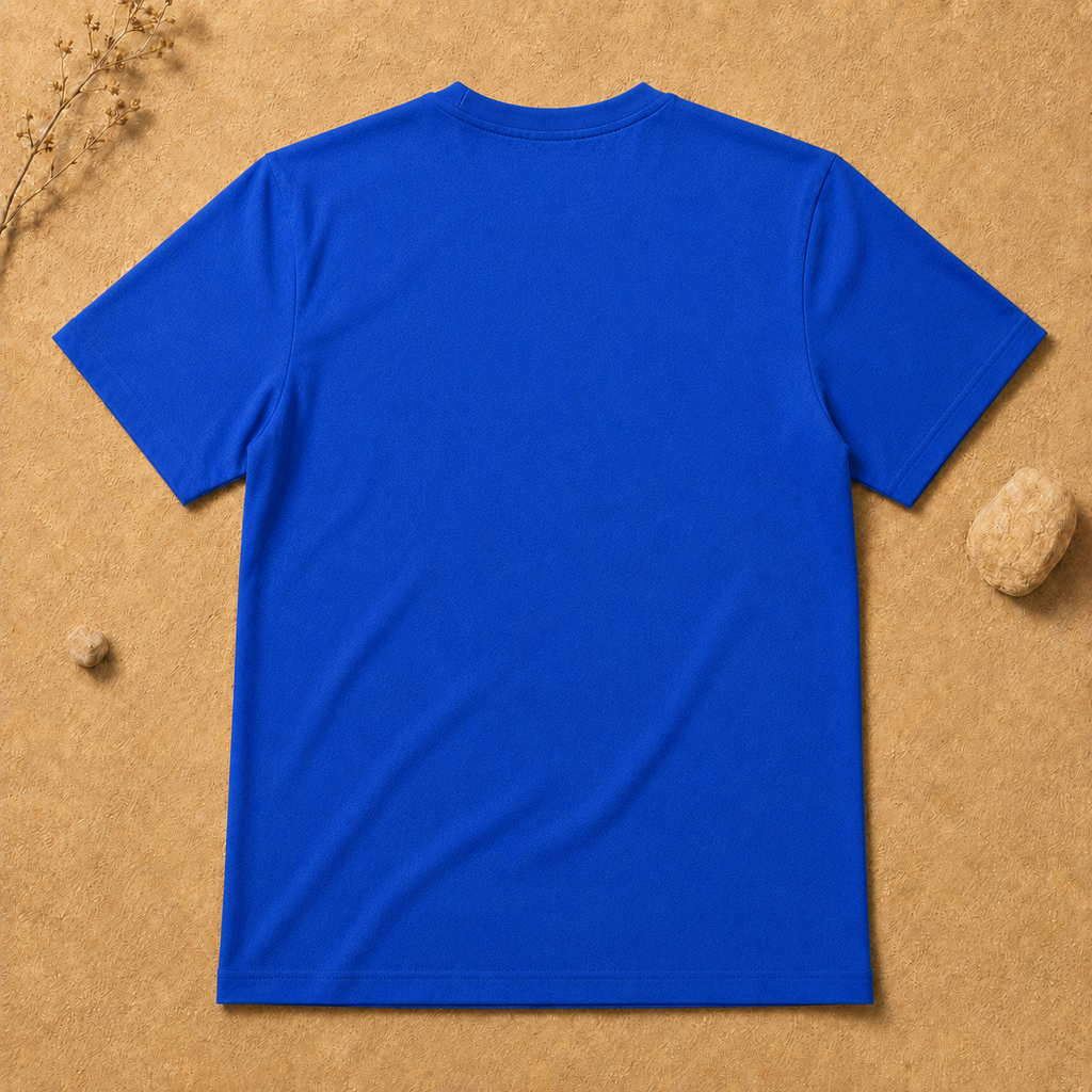 Polera Básica Azul Intenso Manga Corta | La Pilcha