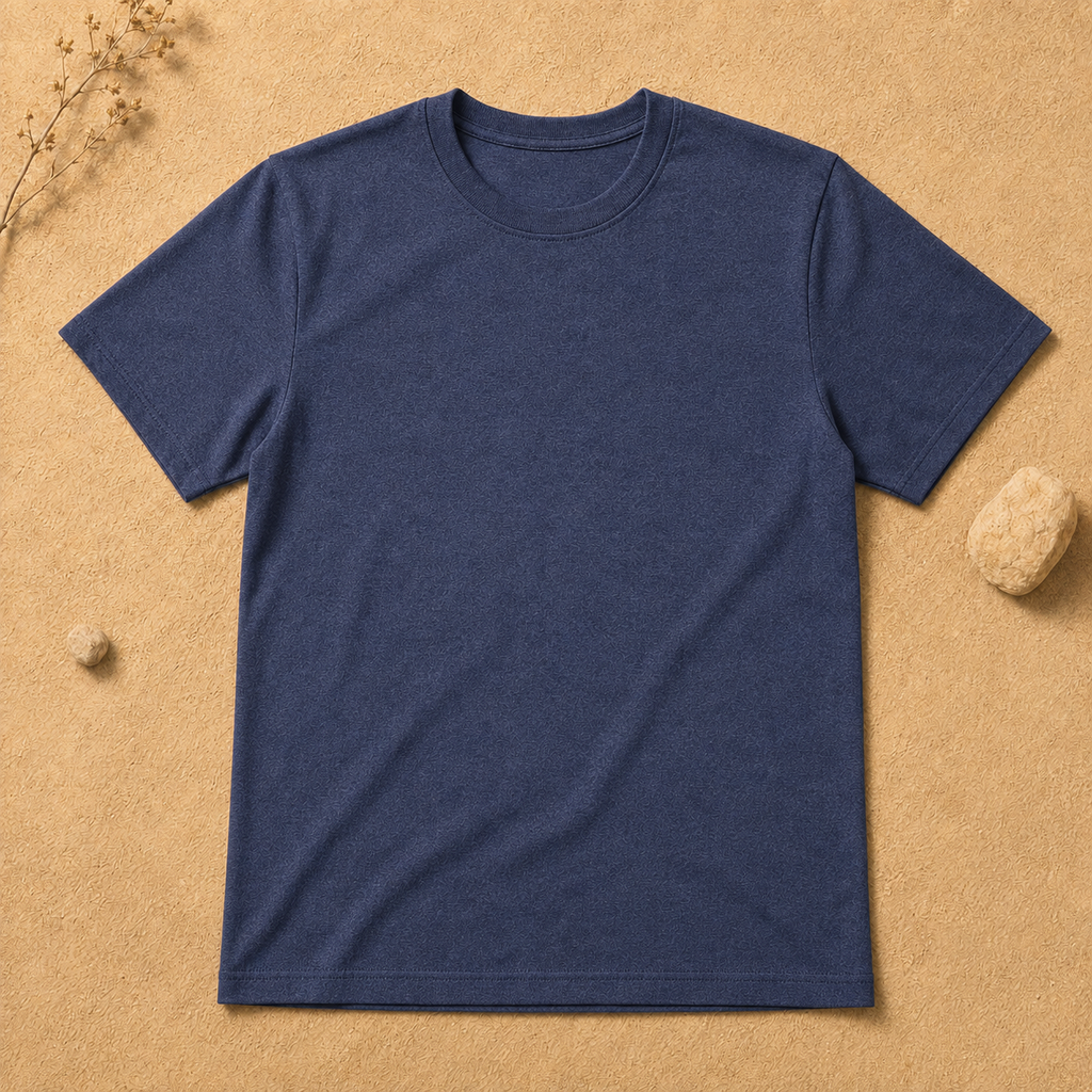 Polera Básica Azul Marino Manga Corta | La Pilcha