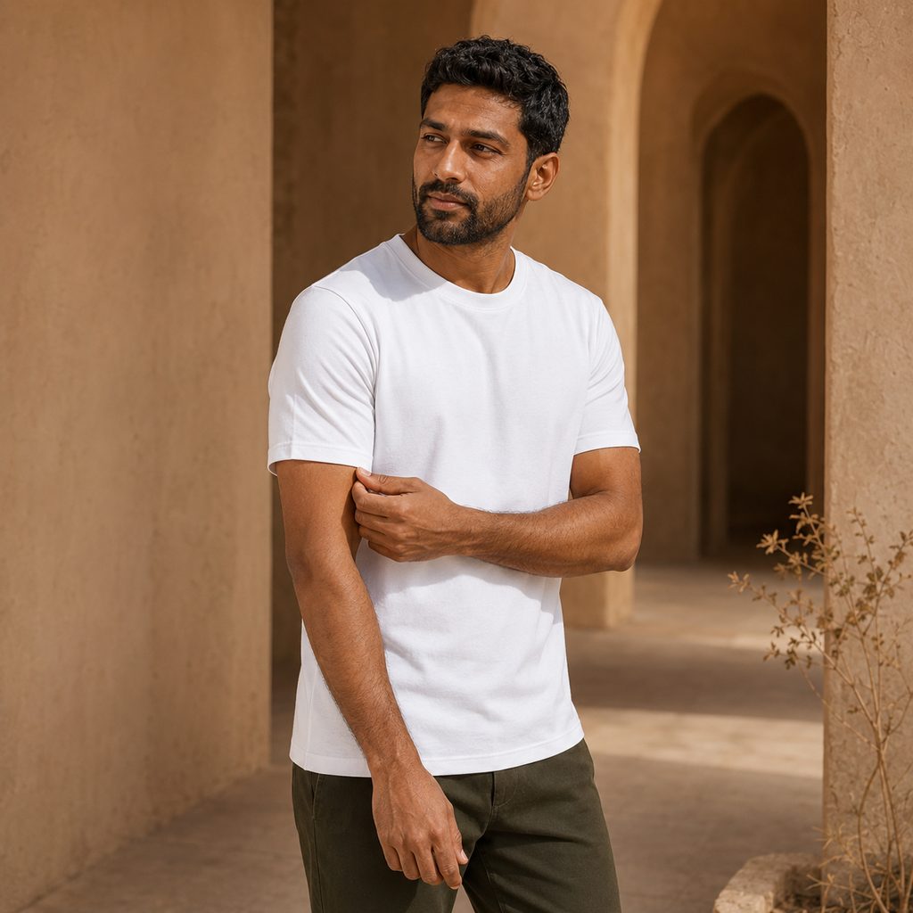 Polera Básica Blanca Manga Corta | La Pilcha