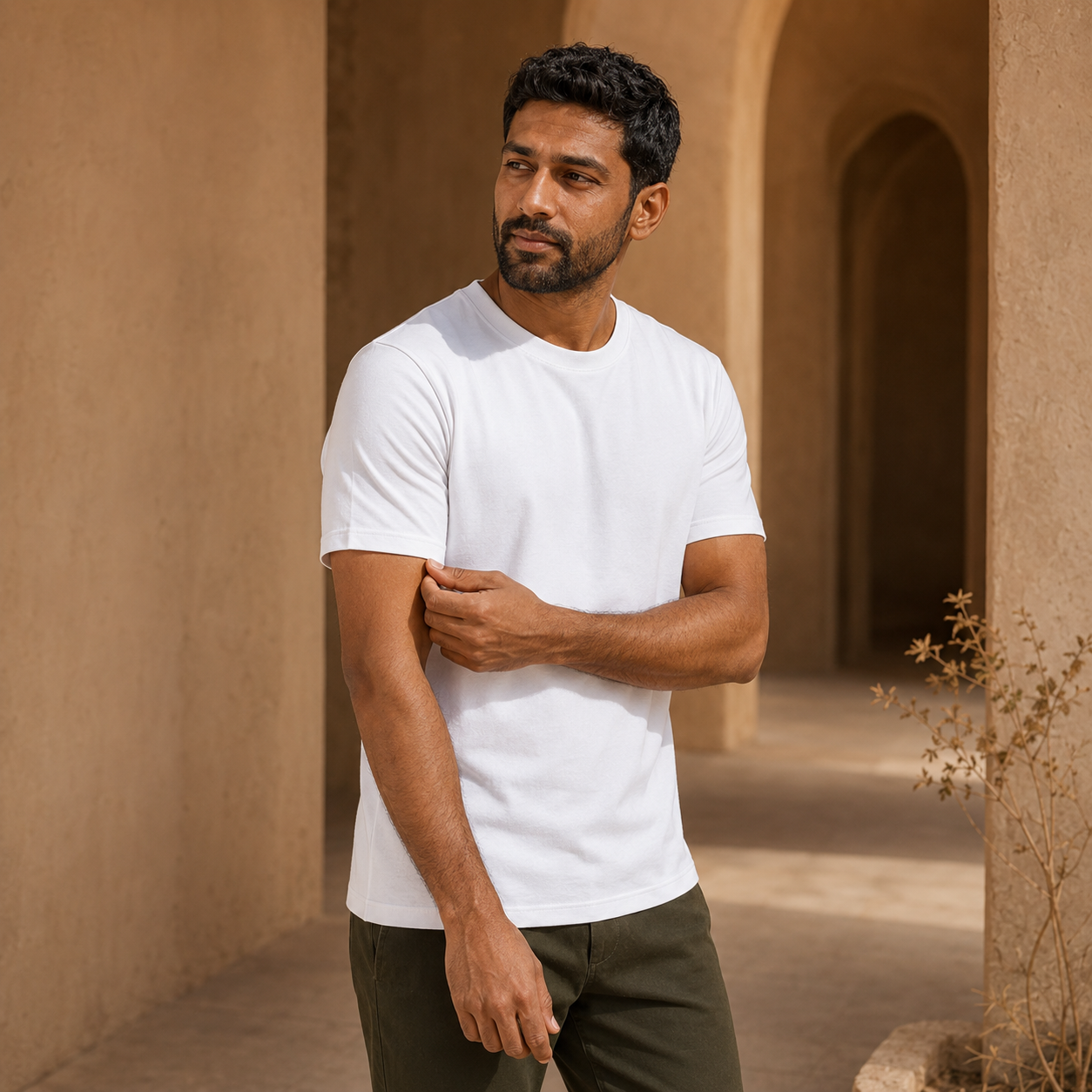 Polera Básica Blanca Manga Corta | La Pilcha