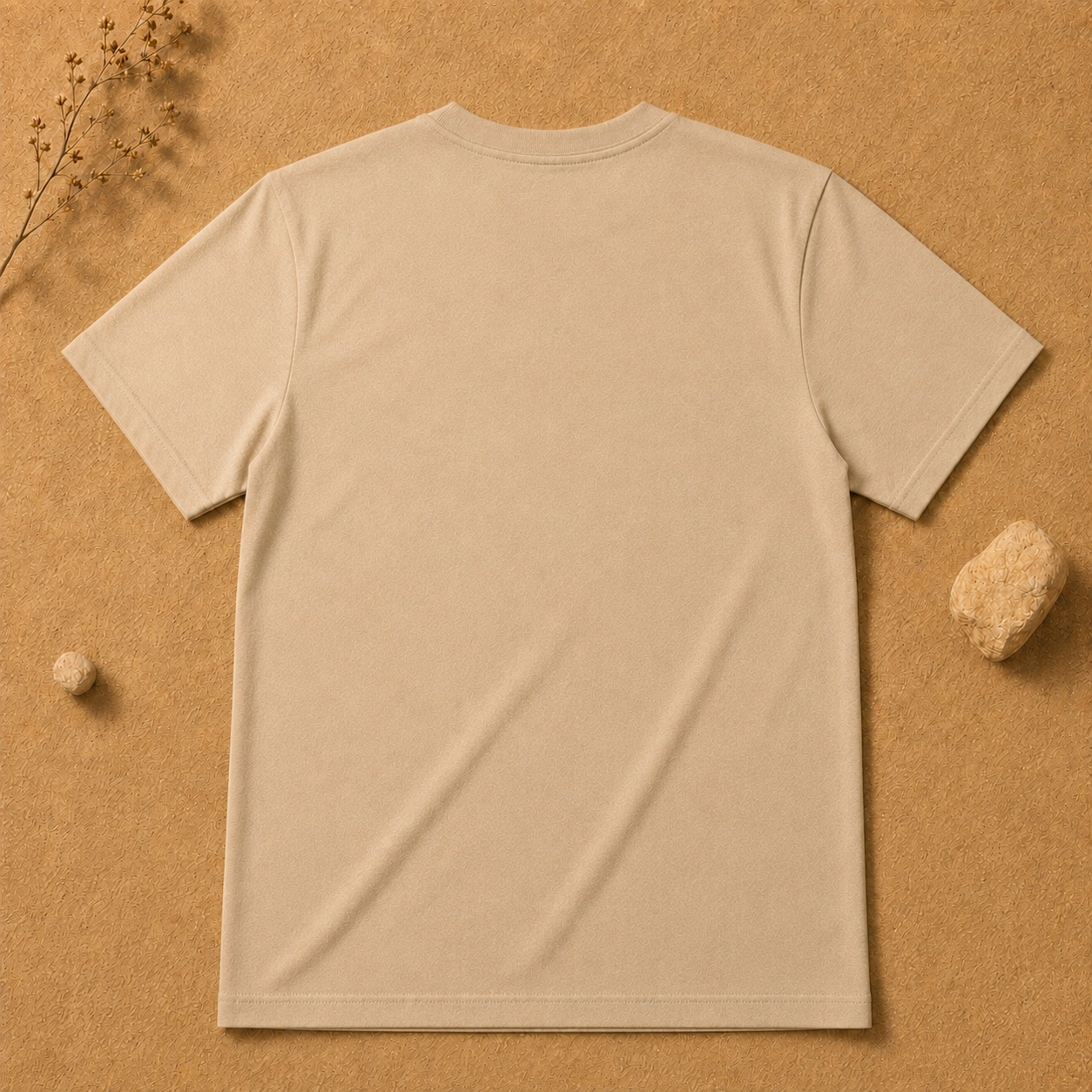 Polera Básica Beige Manga Corta | La Pilcha