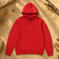 Polerón Unisex con Capucha Rojo Claro Jaspeado | La Pilcha