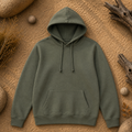 Polerón Unisex con Capucha Verde Musgo | La Pilcha