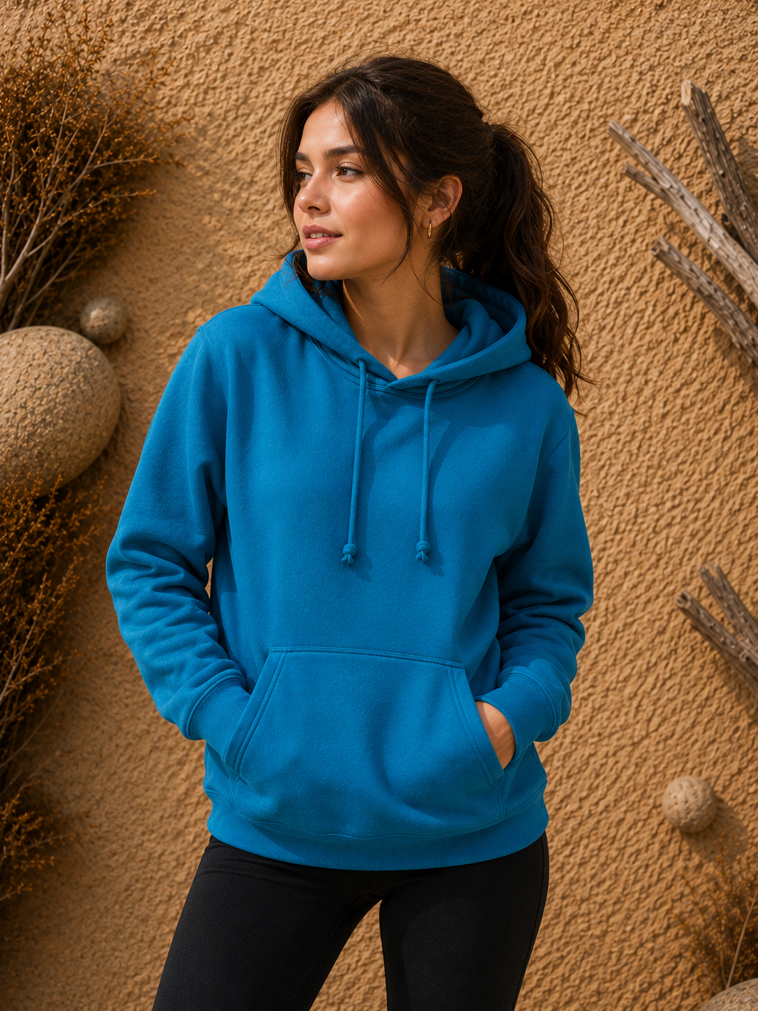 Polerón Unisex con Capucha Turquesa | La Pilcha