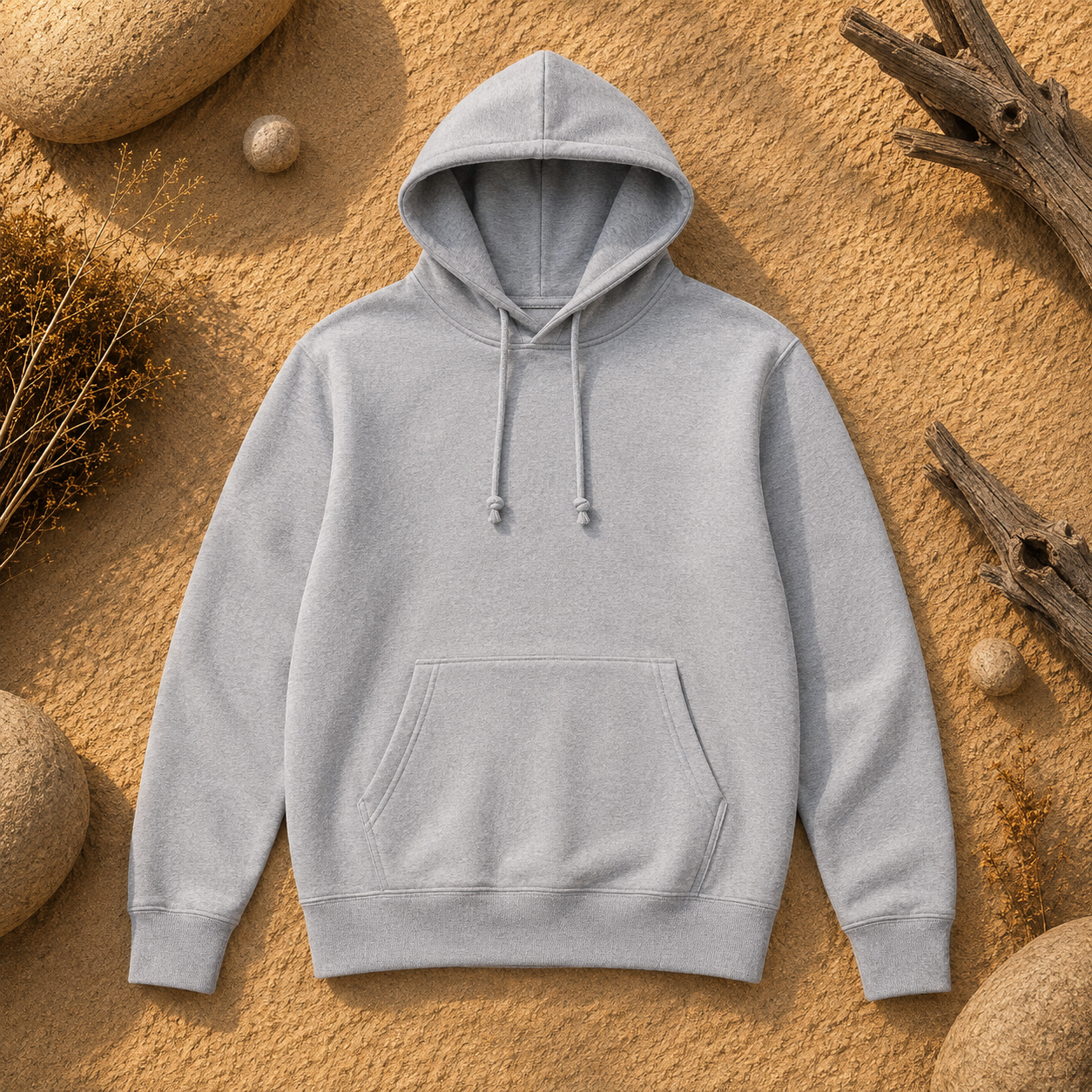 Polerón Unisex con Capucha Gris Claro| La Pilcha - XS