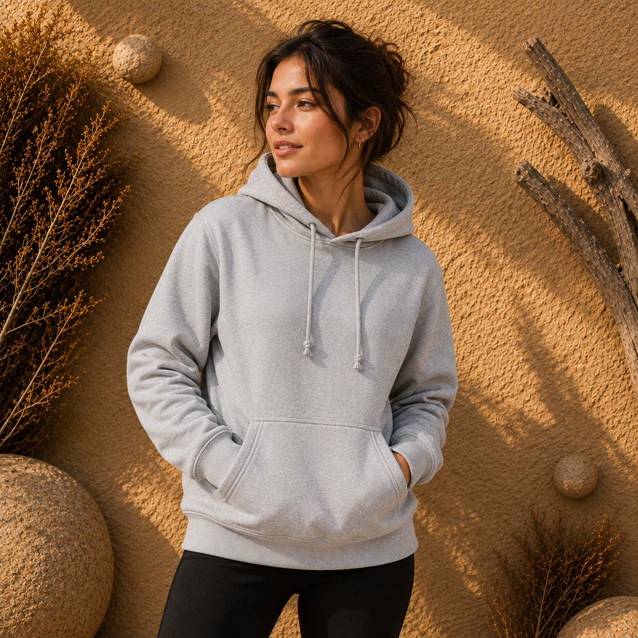 Polerón Unisex con Capucha Gris Claro| La Pilcha - XS