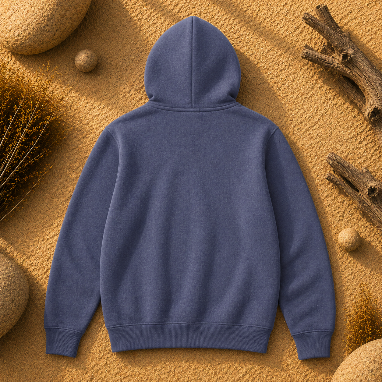 Polerón Unisex con Capucha Azul Acero| La Pilcha