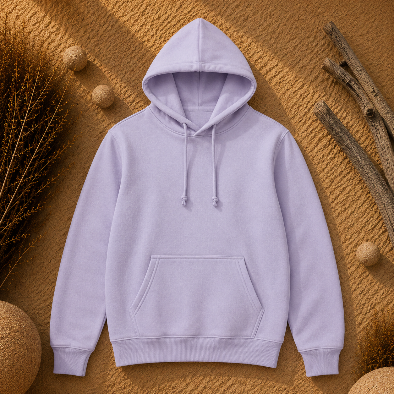 Polerón Unisex con Capucha Lila Claro|  La Pilcha