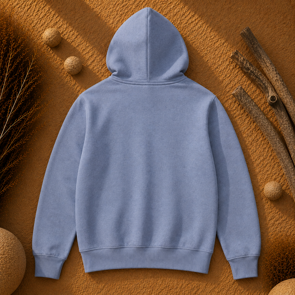 Polerón Unisex con Capucha Gris Azulado Claro|  La Pilcha